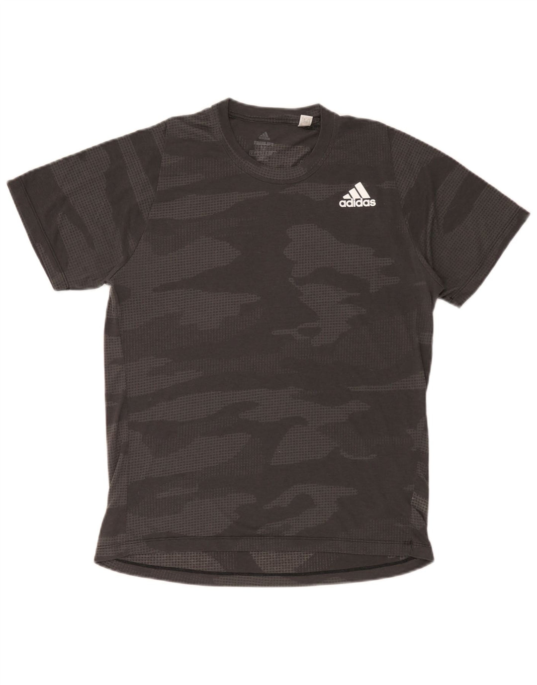 Adidas Herre Climalite T-Shirt Top Medium Grey Camouflage Polyester