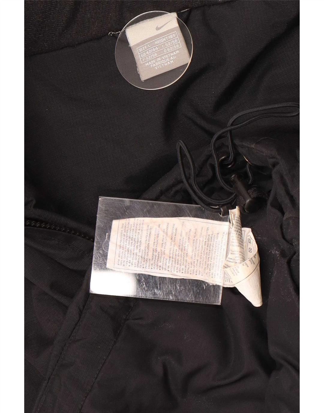Nike Herre grafisk vindjakke med hætte UK 42/44 Stor sort polyester