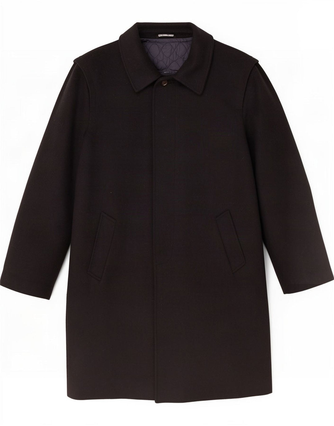 Vintage Herre Overfrakke IT 52 XL Sort Uld