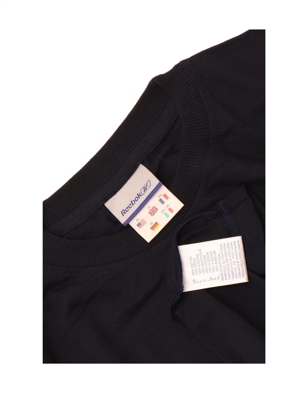 Reebok herre T-shirt top XL marineblå bomuld