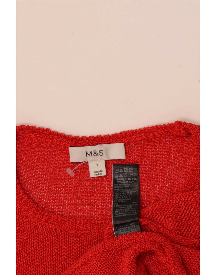 Marks & Spencer Damevest Top UK 10 Small Red Acrylic