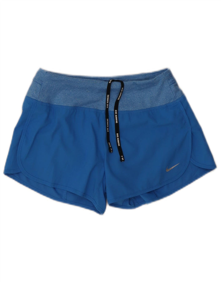 Nike Dame Dri Fit sportsshorts UK 4 XS blå polyester