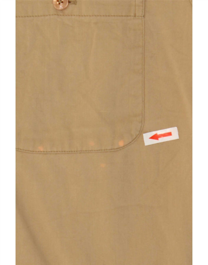 Guess kortærmet herreskjorte lille beige bomuld