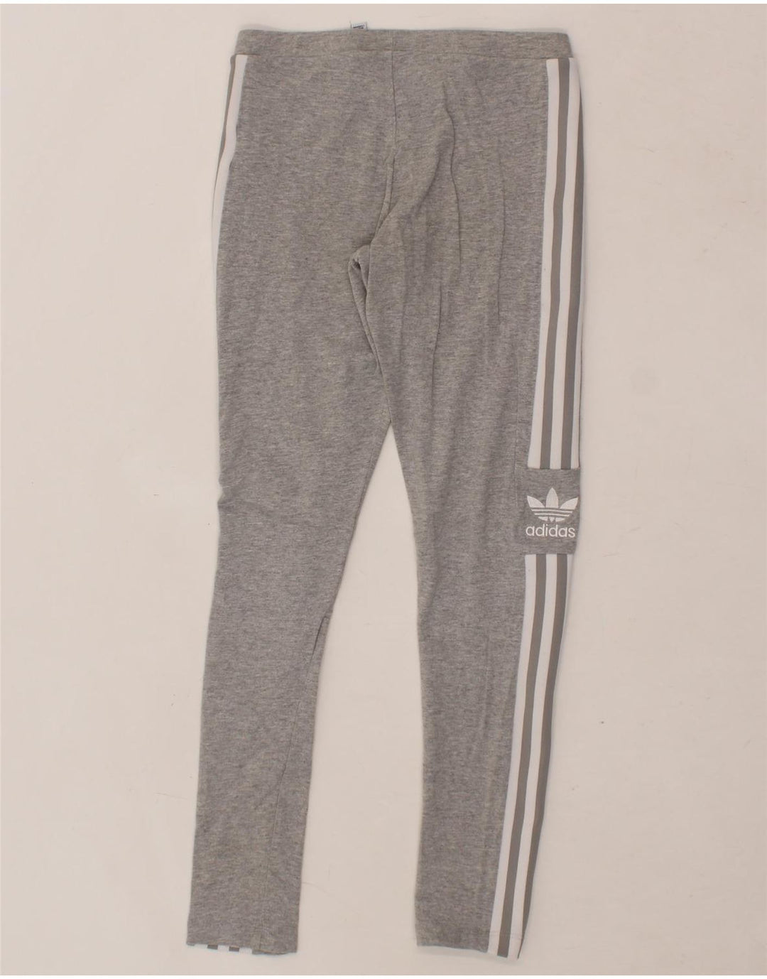 ADIDAS Womens Graphic Leggings UK 8 Small  Grey Cotton Vintage Adidas and Second-Hand Adidas from Messina Hembry 