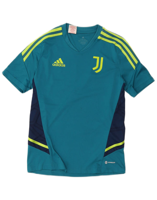 Adidas Boys Juventus Grafisk T-Shirt Top 13-14 år Blå Colourblock