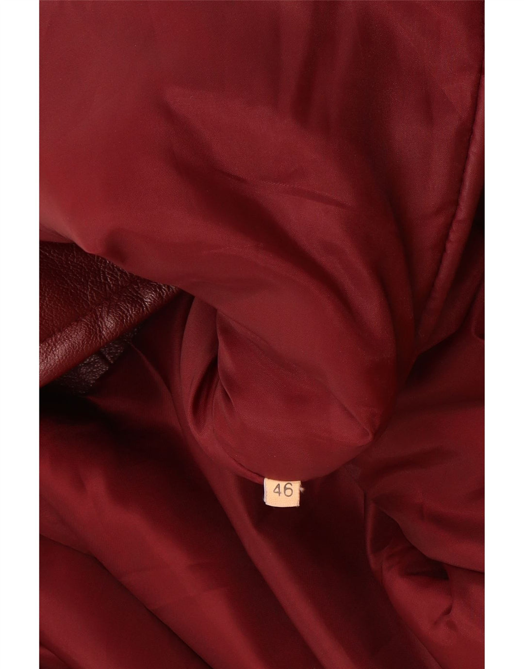 Vintage læderfrakke til kvinder IT 46 Large Burgundy læder