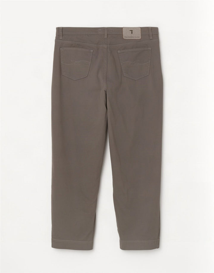 Trussardi Womens Cropped Trousers W34 L24 Grå