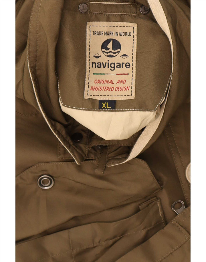 Navigare Herre Utility Jacket UK 42 XL Khaki Polyester