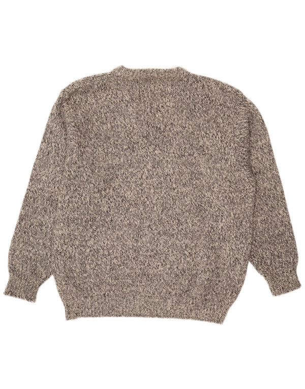 Fay Herre V-hals sweater 2XL Grå Flecked Uld