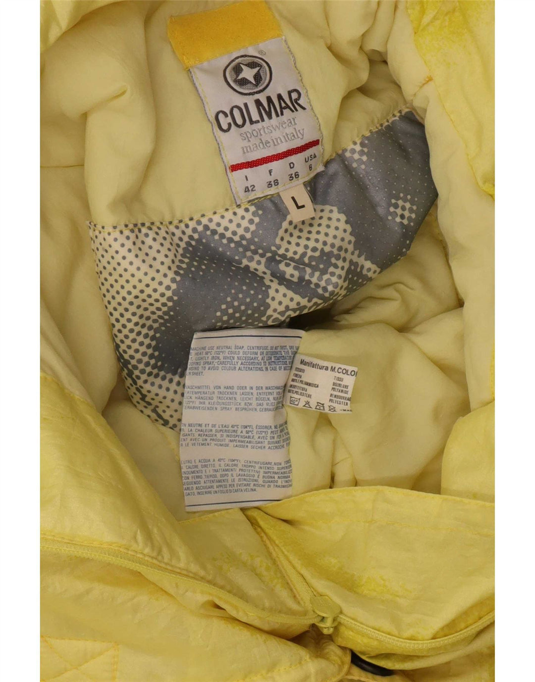 Colmar Dame Ski Jumpsuit UK 16 Stor Gul Polyester