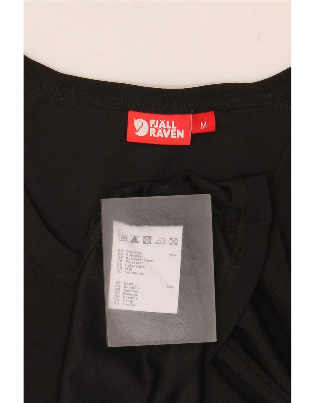 Fjall Raven T-Shirt Top UK 14 Medium Sort Polyester