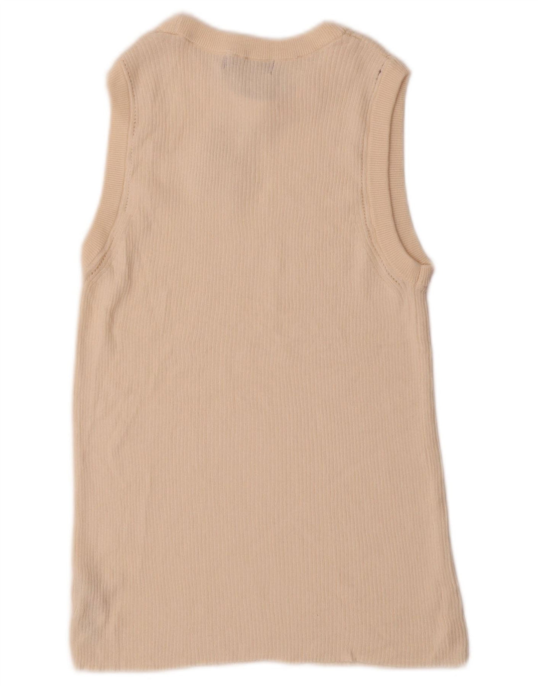 Marks & Spencer Damevest Tank Top UK 14 Medium Off White Bomuld