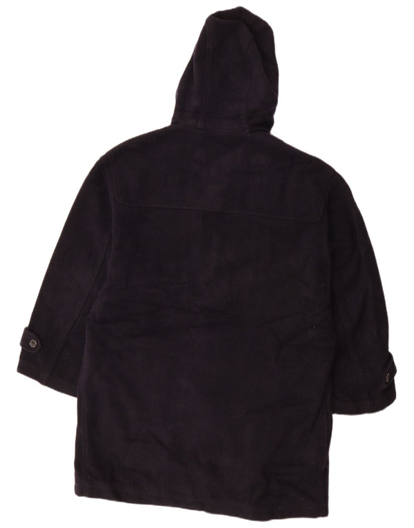 VINTAGE Herre Hooded Duffle Coat IT 54 2XL Navy Blue