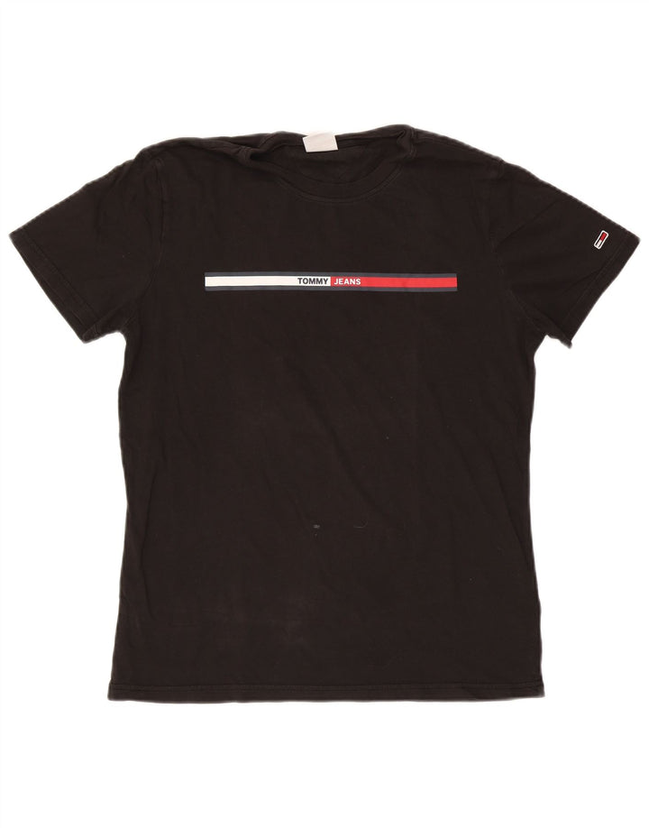 Tommy Hilfiger Herre T-Shirt Top Medium Sort