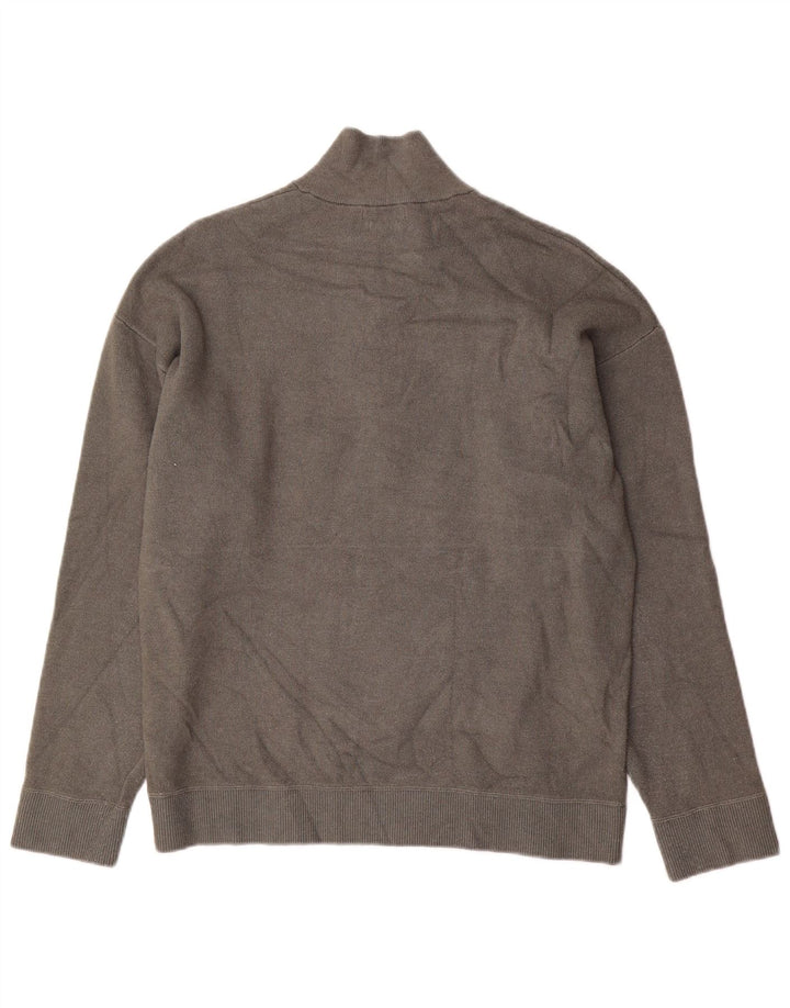 MASSIMO DUTTI Herre Zip Neck Sweater XL Grå Viscose