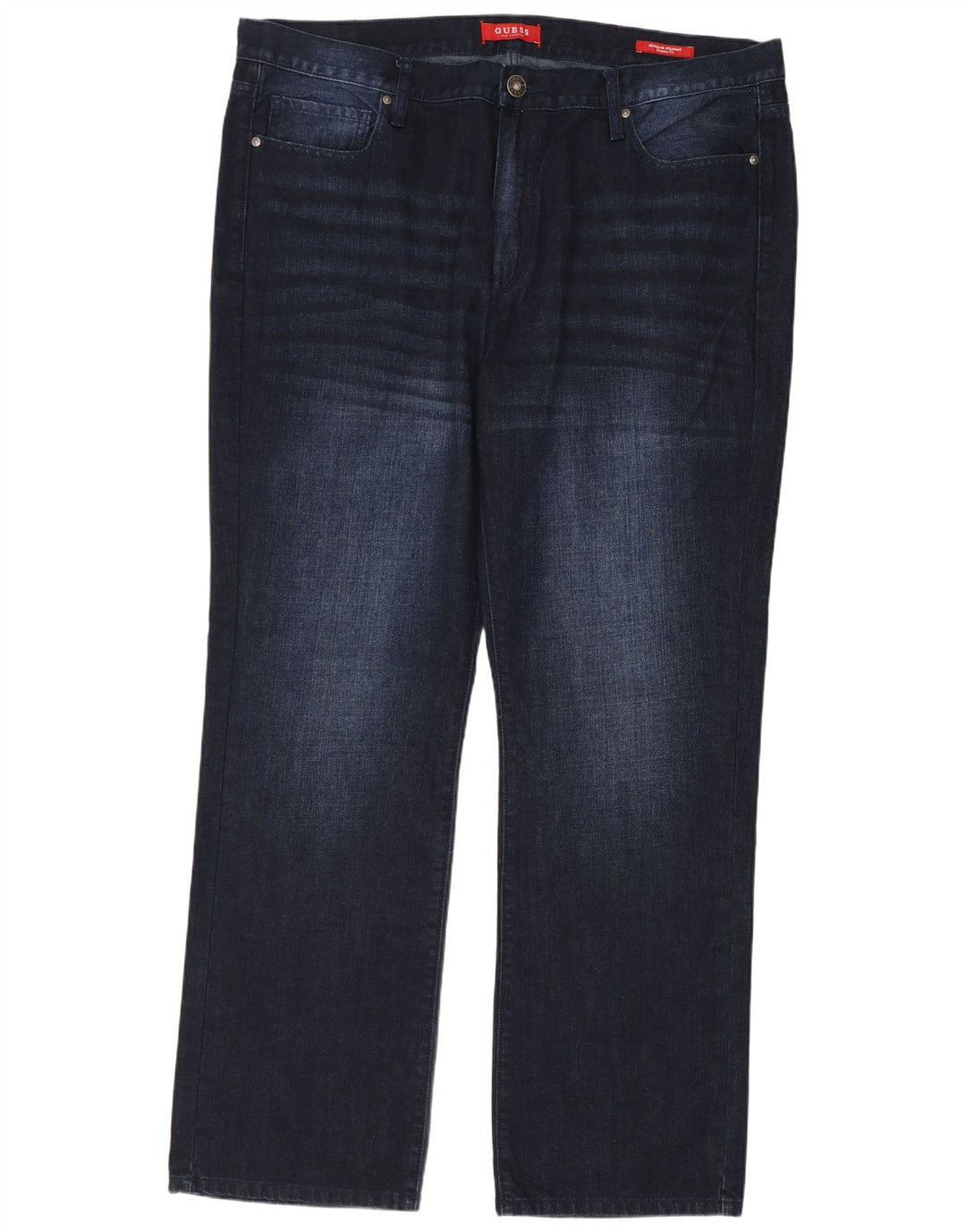Guess Straight Jeans til mænd W40 L32 Marineblå bomuld