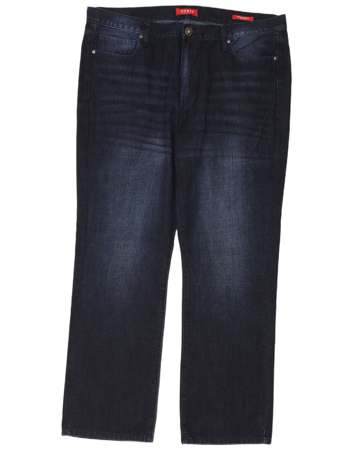 Guess Straight Jeans til mænd W40 L32 Marineblå bomuld