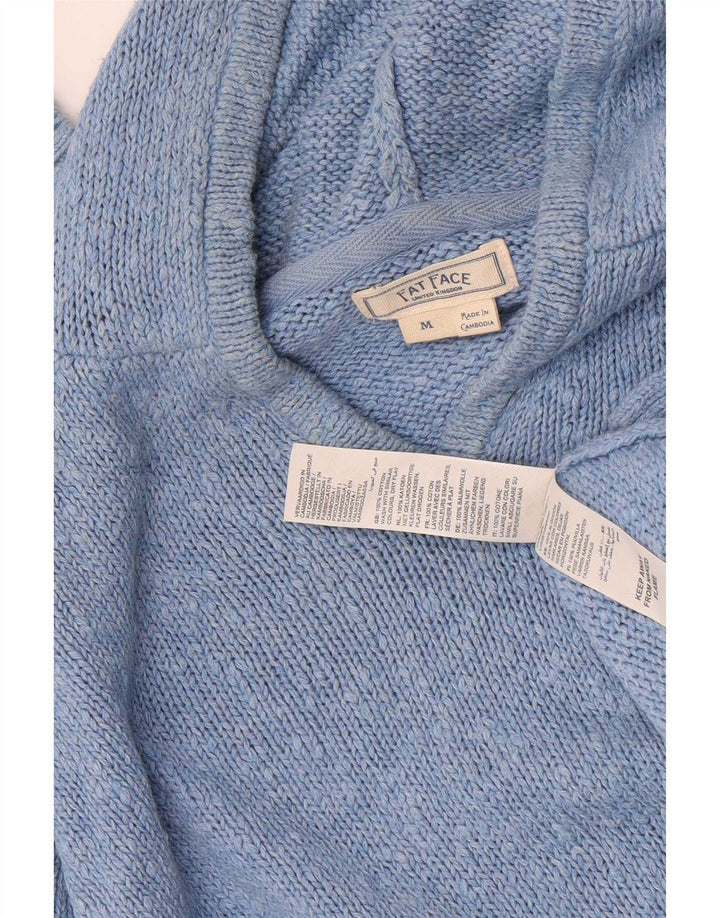 Fat Face Dame Hættetrøje UK 14 Medium Blue Bomuld