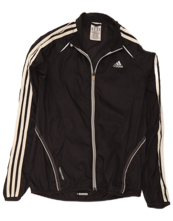 Adidas træningsdragt topjakke til kvinder UK 10 Lille sort nylon