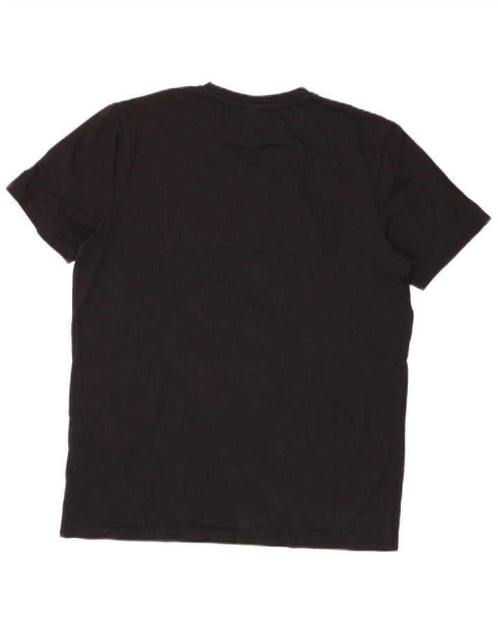 Ellesse Herre Grafisk T-Shirt Top Stor Sort Bomuld