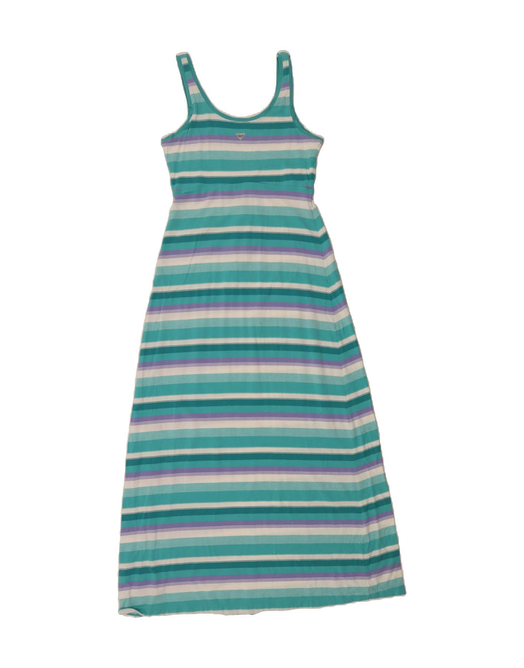 COLUMBIA Womens Maxi Sundress UK 8 Small Blue Striped Cotton Vintage Columbia and Second-Hand Columbia from Messina Hembry 