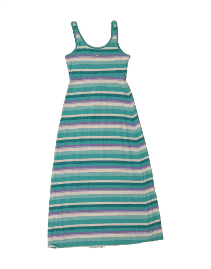 COLUMBIA Womens Maxi Sundress UK 8 Small Blue Striped Cotton Vintage Columbia and Second-Hand Columbia from Messina Hembry 