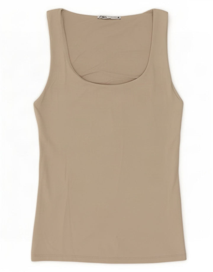 Zara Damevest Top UK 8 Small Beige