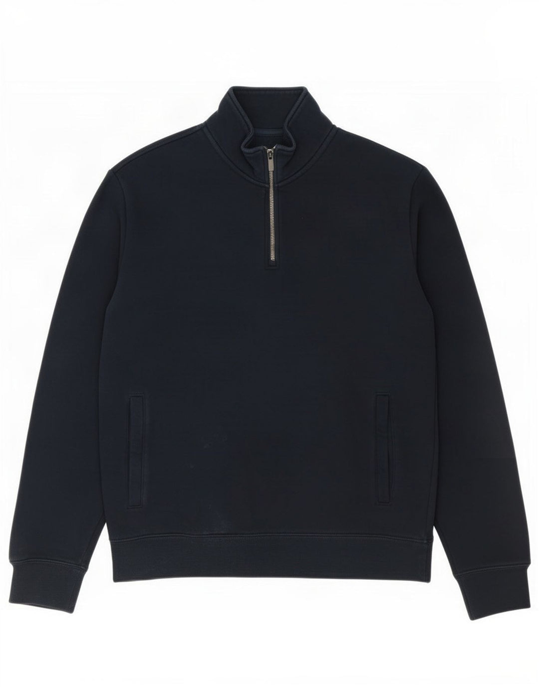 Marks & Spencer Sweatshirt med lynlås til mænd Medium marineblå bomuld