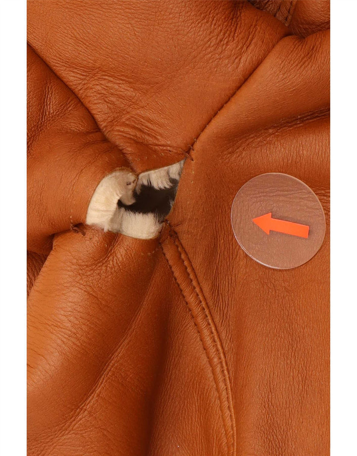 Vintage Herre Shearling Jacket IT 48 Medium Brown Colourblock