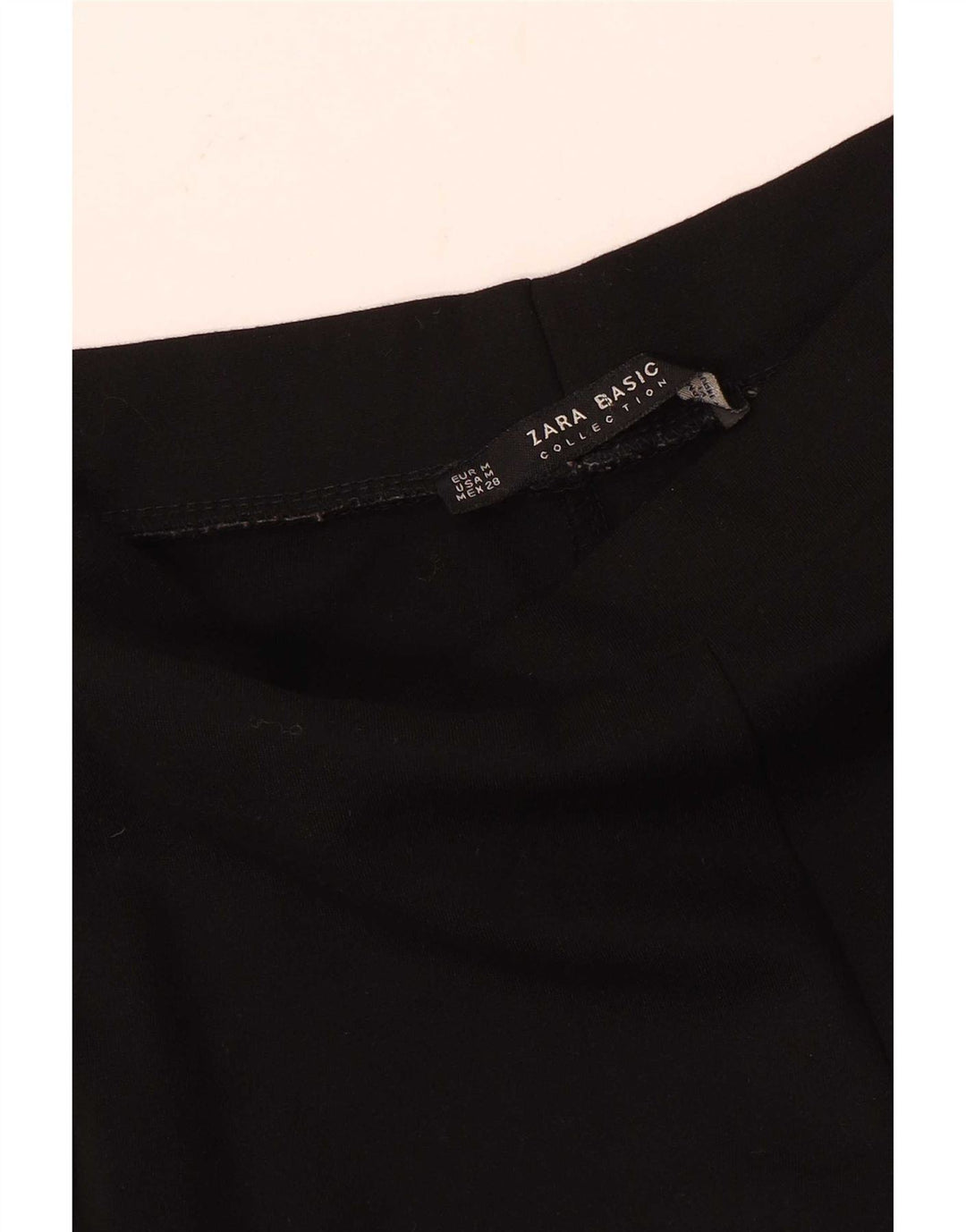 Zara Dame Leggings UK 12 Medium Sort Stribet