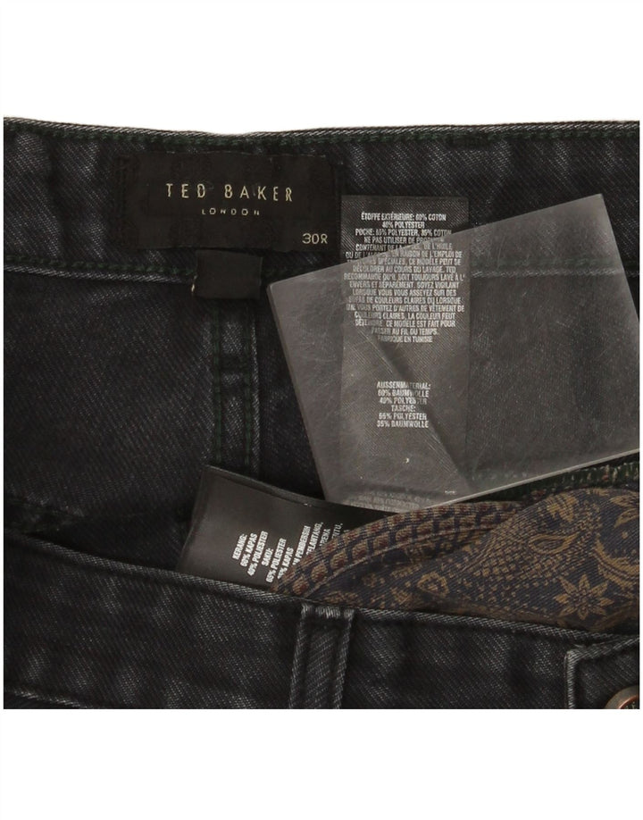 Ted Baker Dame Slim Jeans W30 L31 Sort Bomuld