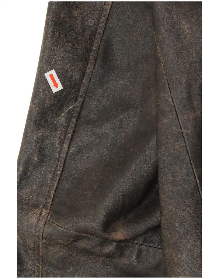 Mays & Rose Herre Læderjakke IT 50 Stor Brun Læder