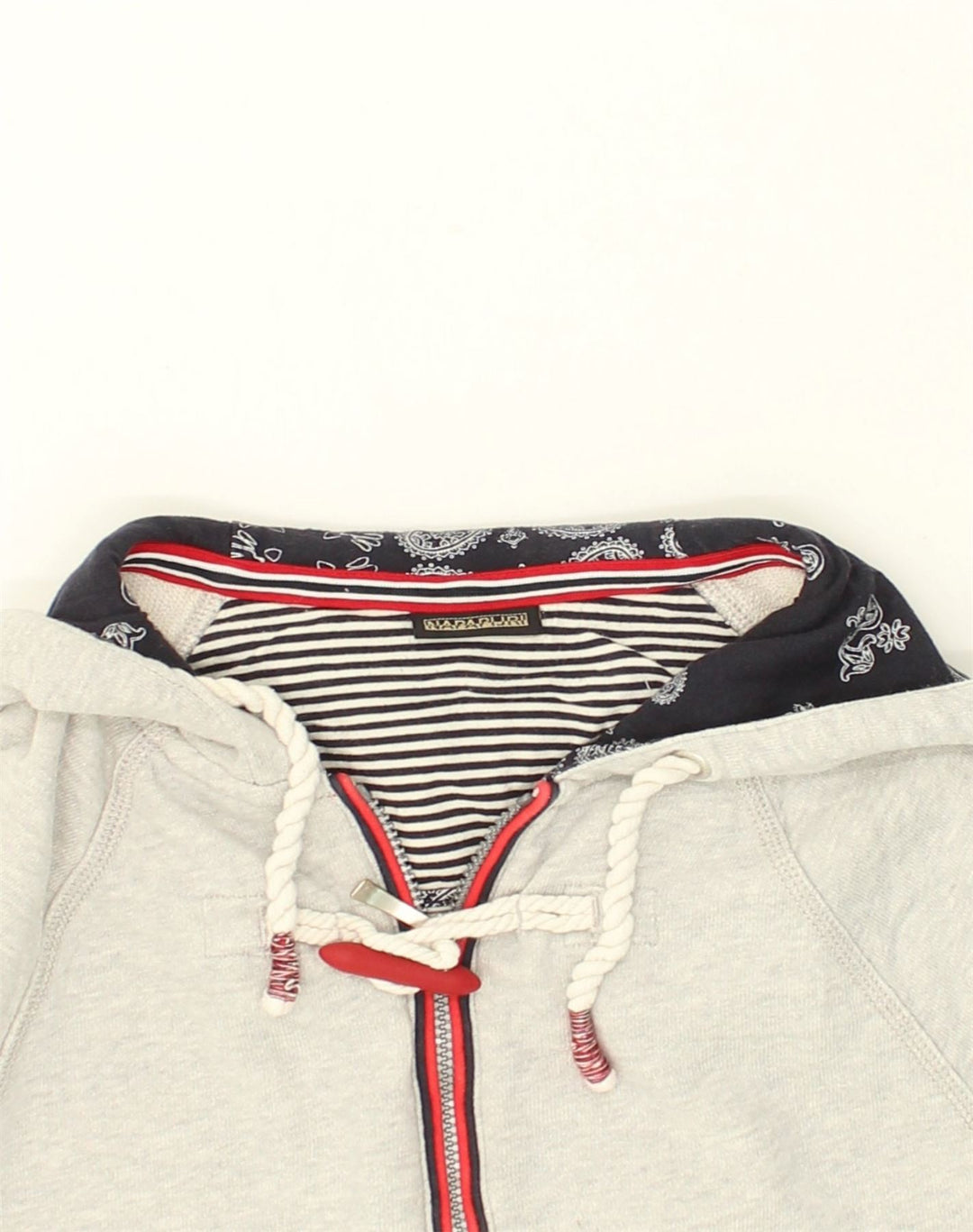NAPAPIJRI Girls Zip Hoodie Sweater 7-8 Years Small Grey Cotton | Vintage Napapijri | Thrift | Second-Hand Napapijri | Used Clothing | Messina Hembry 