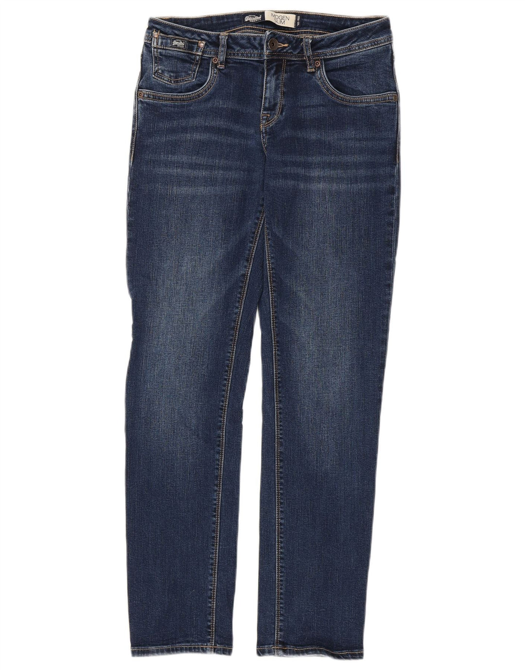 Superdry Dame Imogen Slim Jeans W28 L30 Blå Bomuld