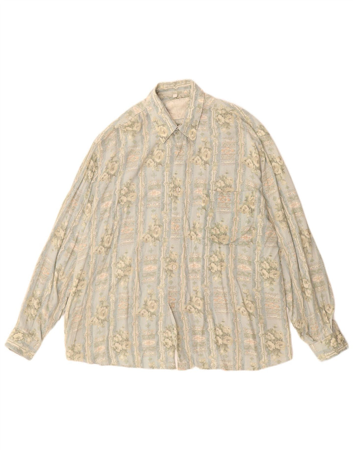 Vintage herreskjorte Medium Blue Floral