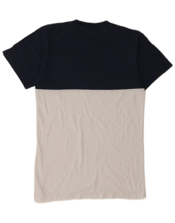 Vans Herre Classic Fit T-shirt Top XS Marineblå Colourblock Bomuld