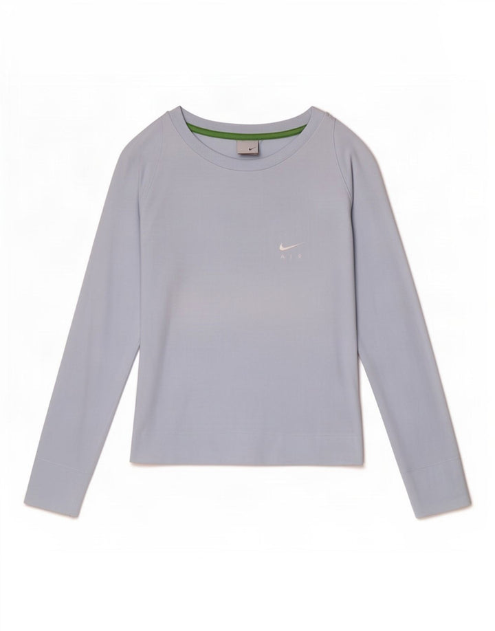 Nike Dametop Langærmet UK 10/12 Medium Blue Bomuld