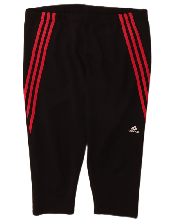 Adidas Dame Capri Leggings UK 20/22 XL Sort Polyester Sports