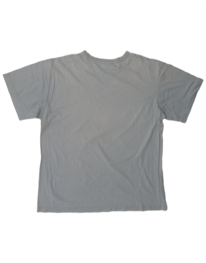 REEBOK Herre Grafisk T-Shirt Top Stor Blå Bomuld