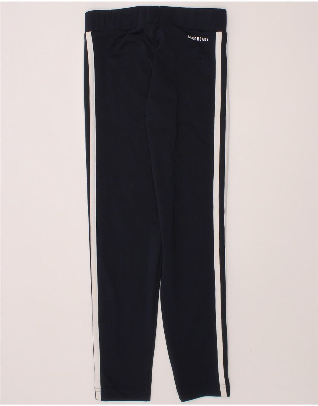ADIDAS Girls Aeroready Leggings 7-8 Years  Navy Blue Polyester Vintage Adidas and Second-Hand Adidas from Messina Hembry 