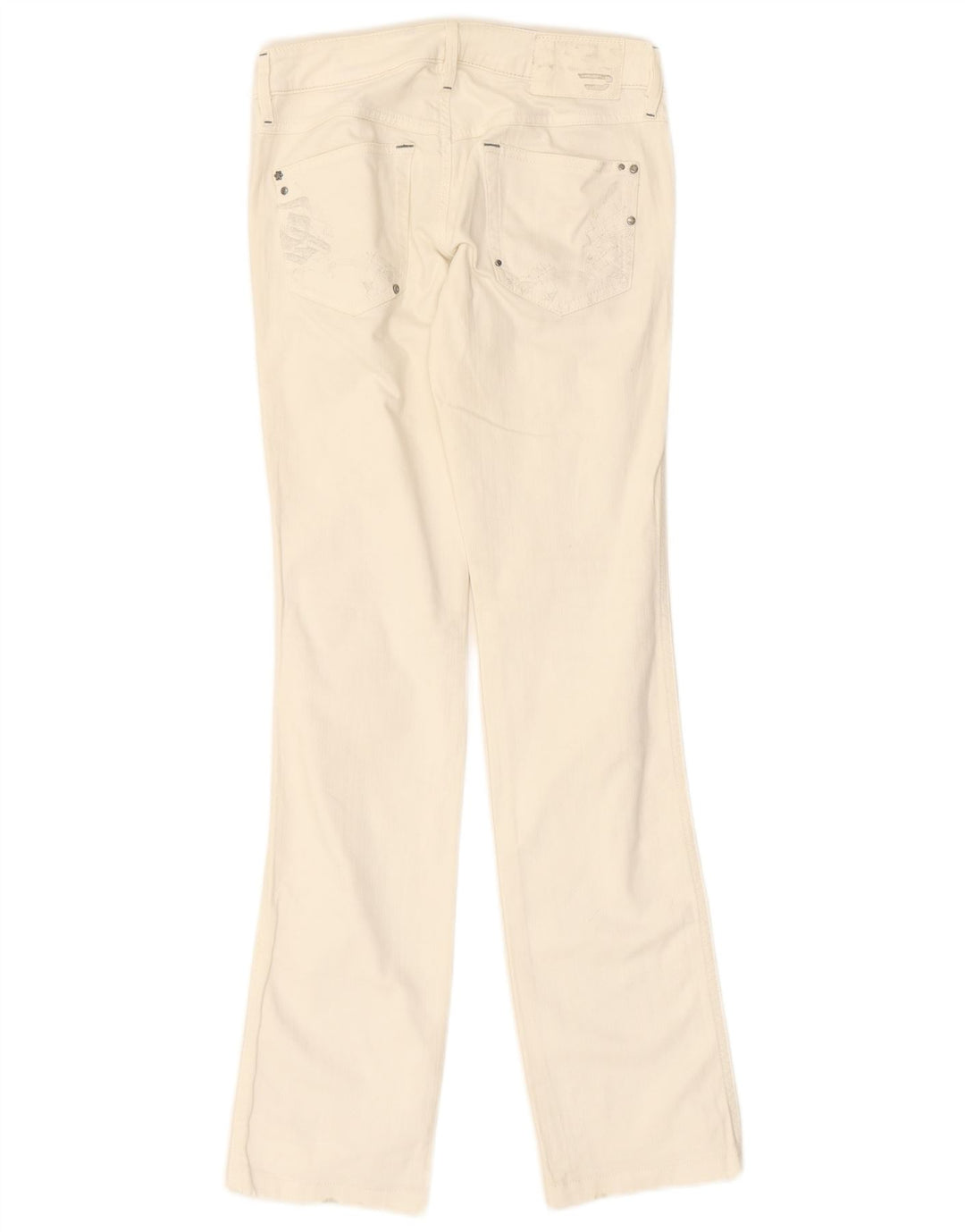 DIESEL Womens Lhela Straight Jeans W26 L31 White Cotton