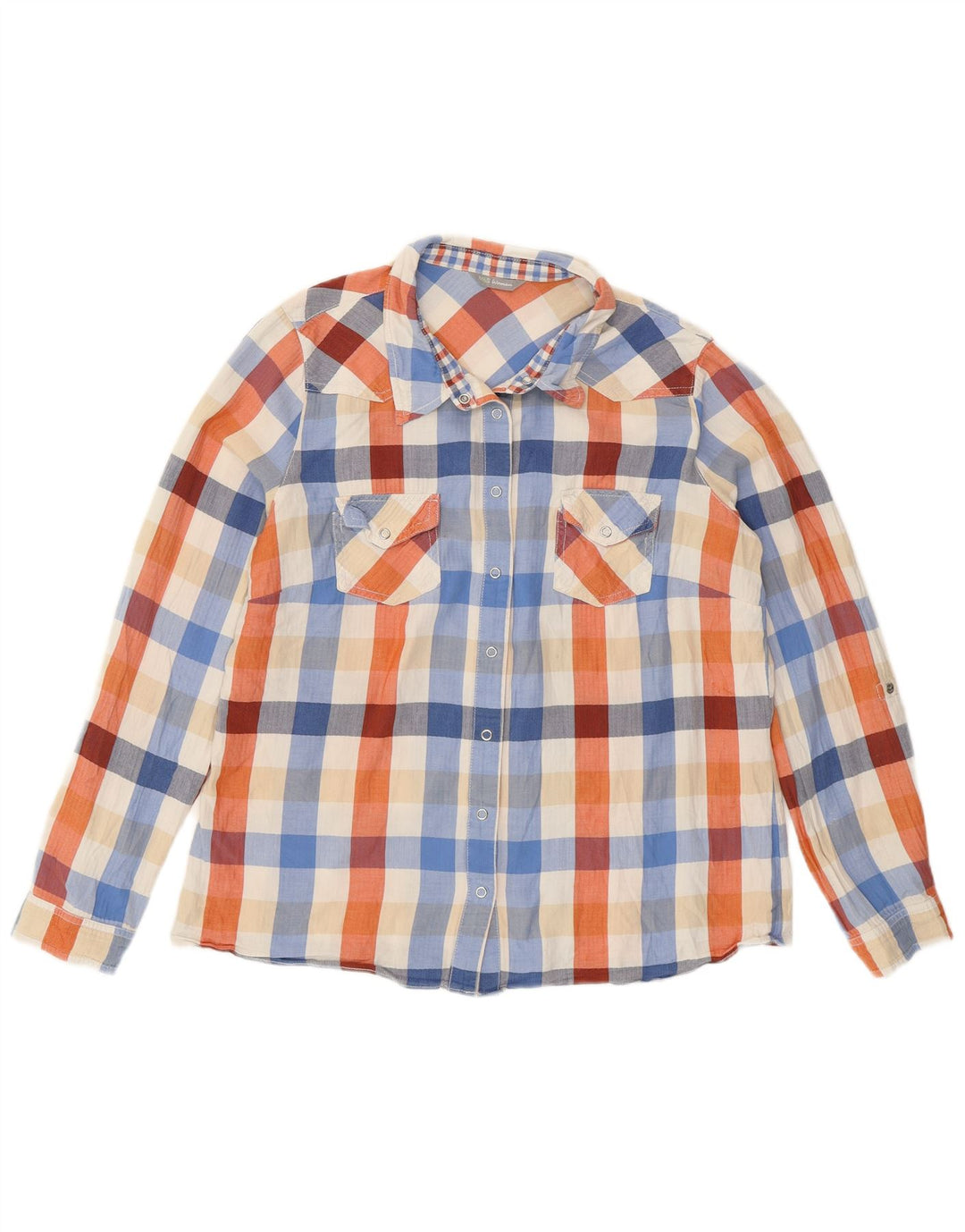 Marks & Spencer Dame Flanellskjorte UK 12 Medium Flerfarvet Ternet