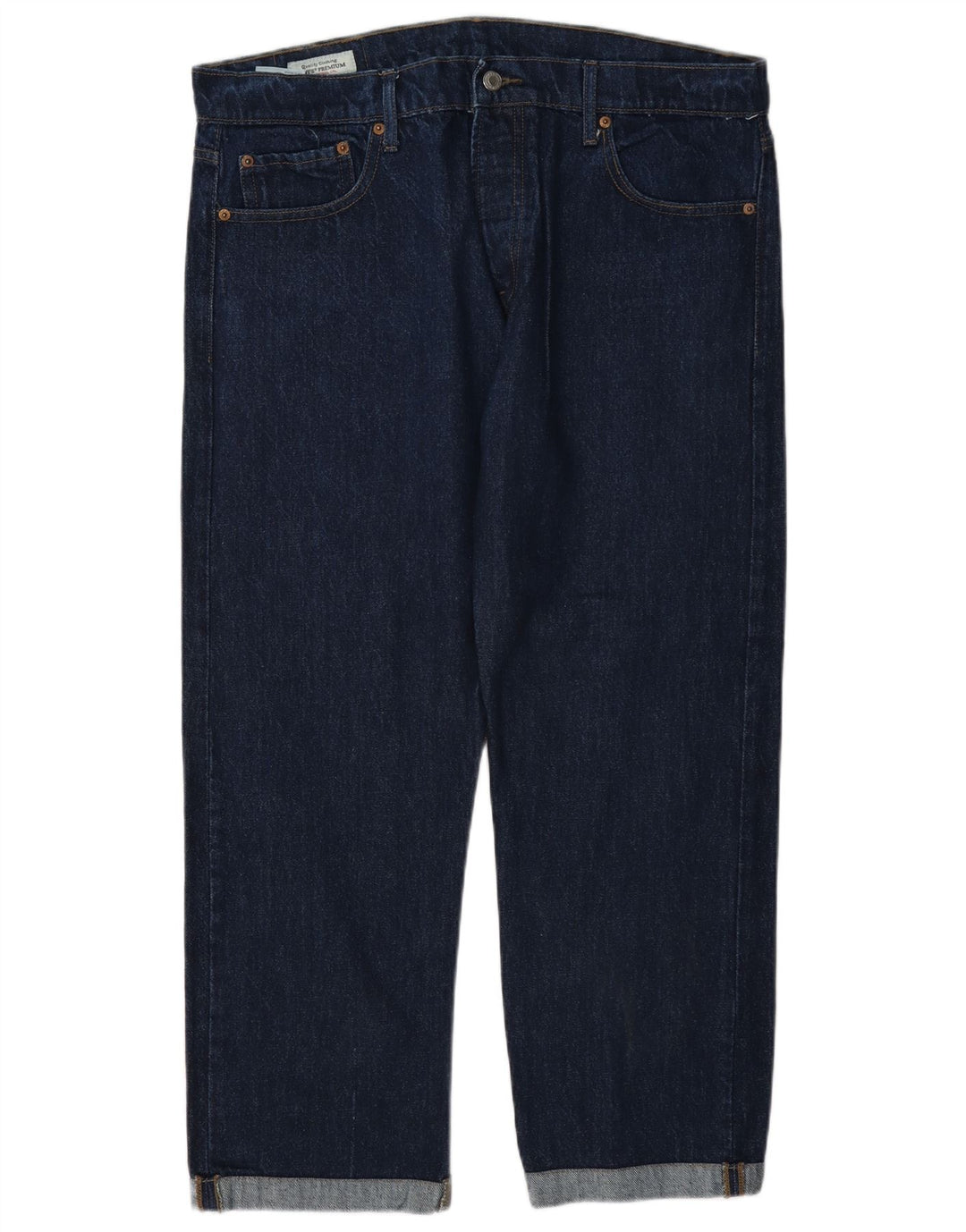 Levi's Dame 501 Straight Jeans W38 L27 Marineblå Bomuld