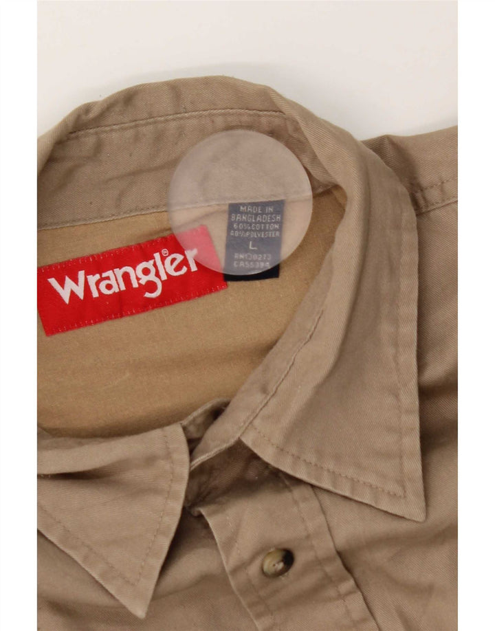 Wrangler herreskjorte stor beige bomuld