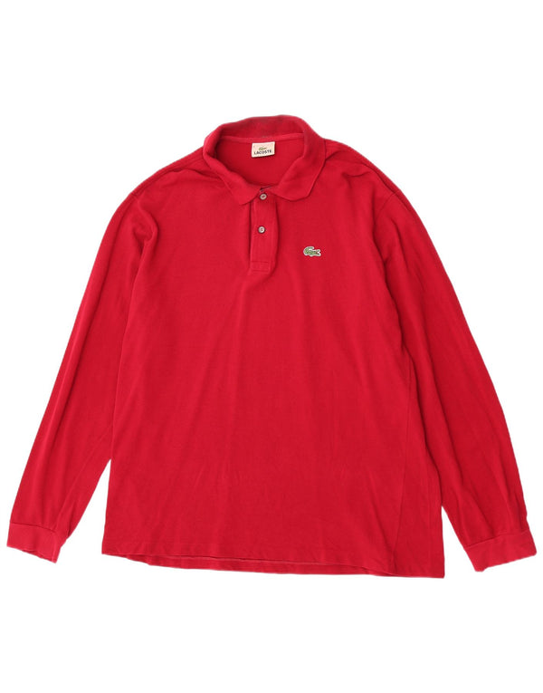 Lacoste Langærmet Polo Shirt til mænd Størrelse 6 XL Burgundy