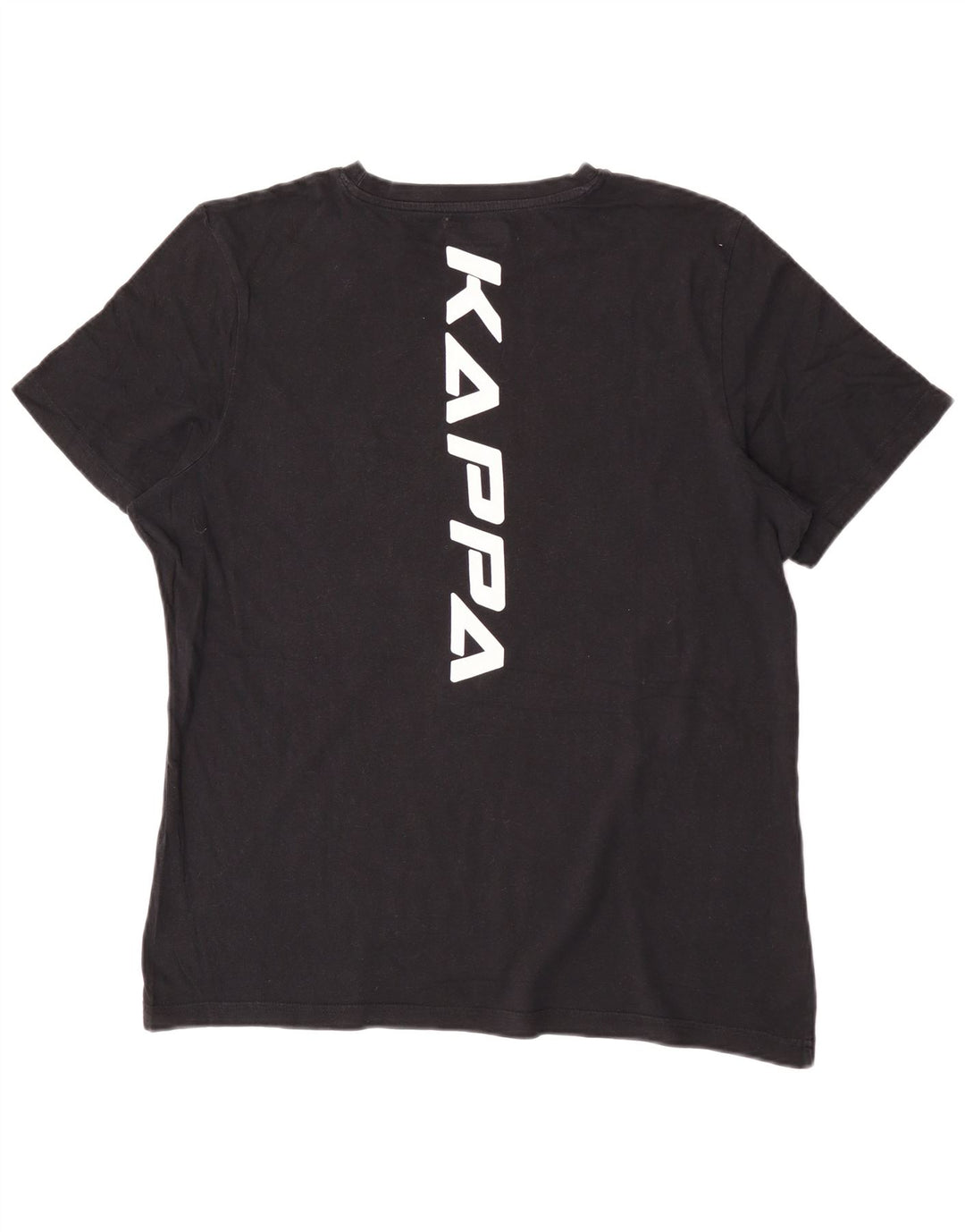 Kappa Herre Grafisk T-Shirt Top Stor Sort