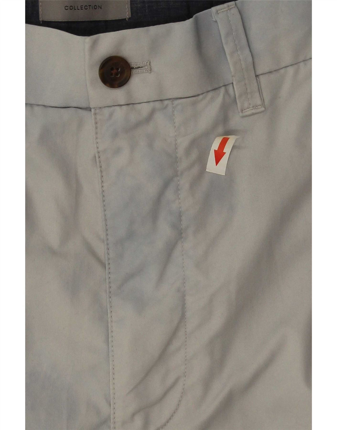 Marks & Spencer Chino Shorts til mænd W34 Large Grå Bomuld