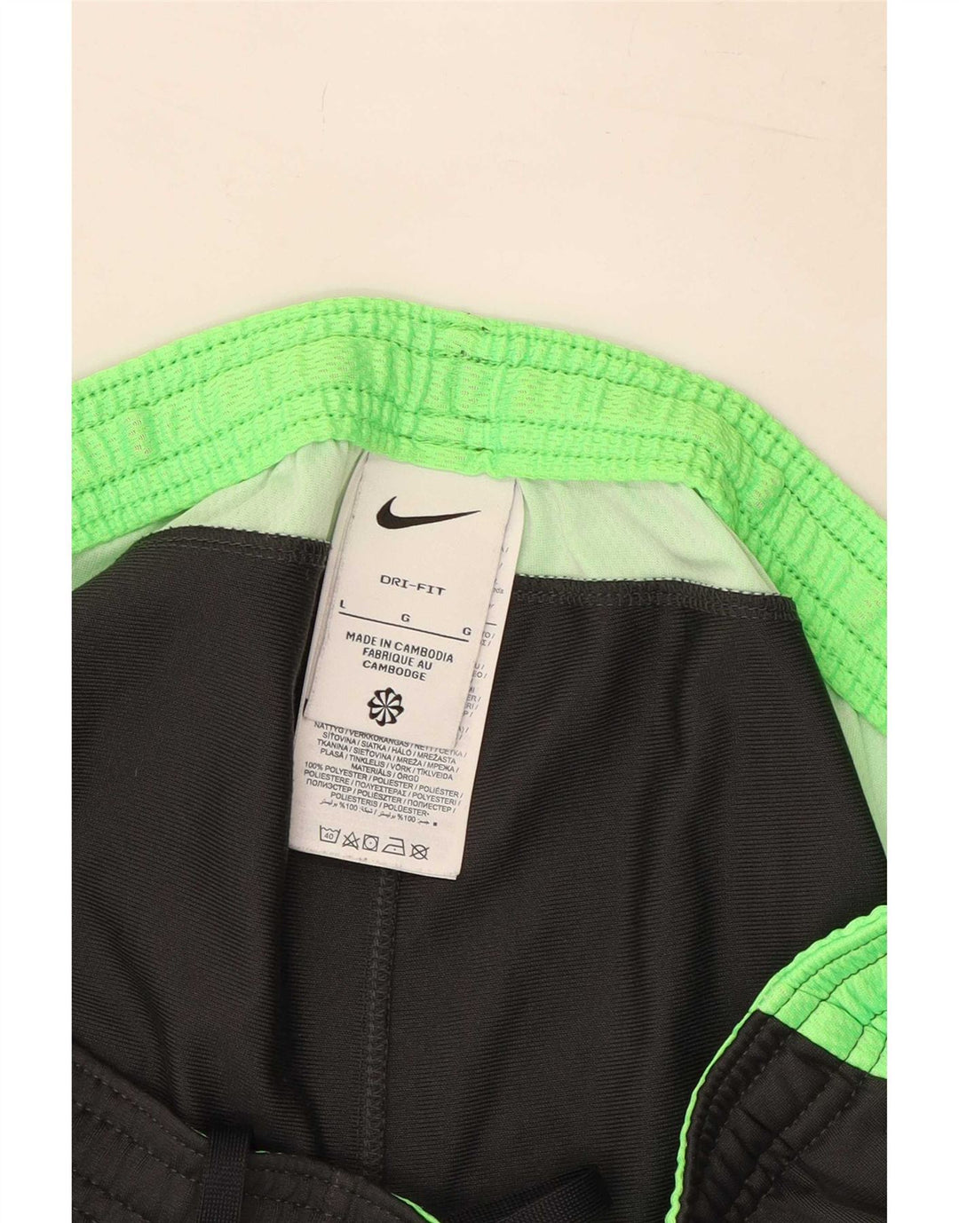 Nike Herre Dri Fit træningsdragt Bukser Large Black Colourblock Polyester