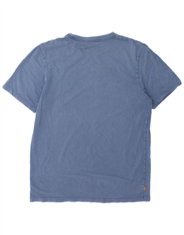 Timberland Herre Regular Fit T-shirt Top Medium Blue Bomuld