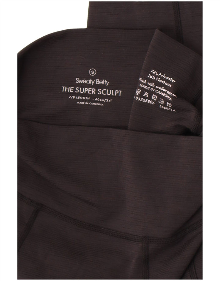 Sweaty Betty Womens Crop Leggings UK 8 Small Black Polyester